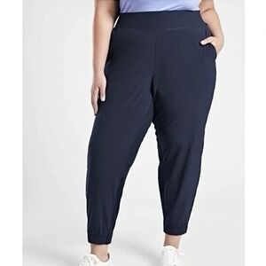 Athleta Brooklyn Jogger Pants Plus Size 24‎ Navy Blue Athleisure Lightweight